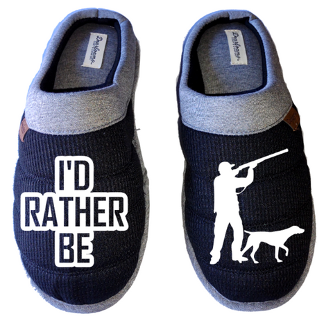 Hunting I'd rather be Hunting birds deer DF by DEARFOAMS Men's Slippers / House Shoes slides gift