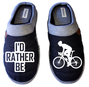 Cycling I'd rather be cycling DF by DEARFOAMS Men's Slippers / House Shoes slides gift