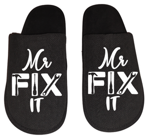 Mr mister fix it tools Men's Slippers / House Shoes slides dad fathers day gift