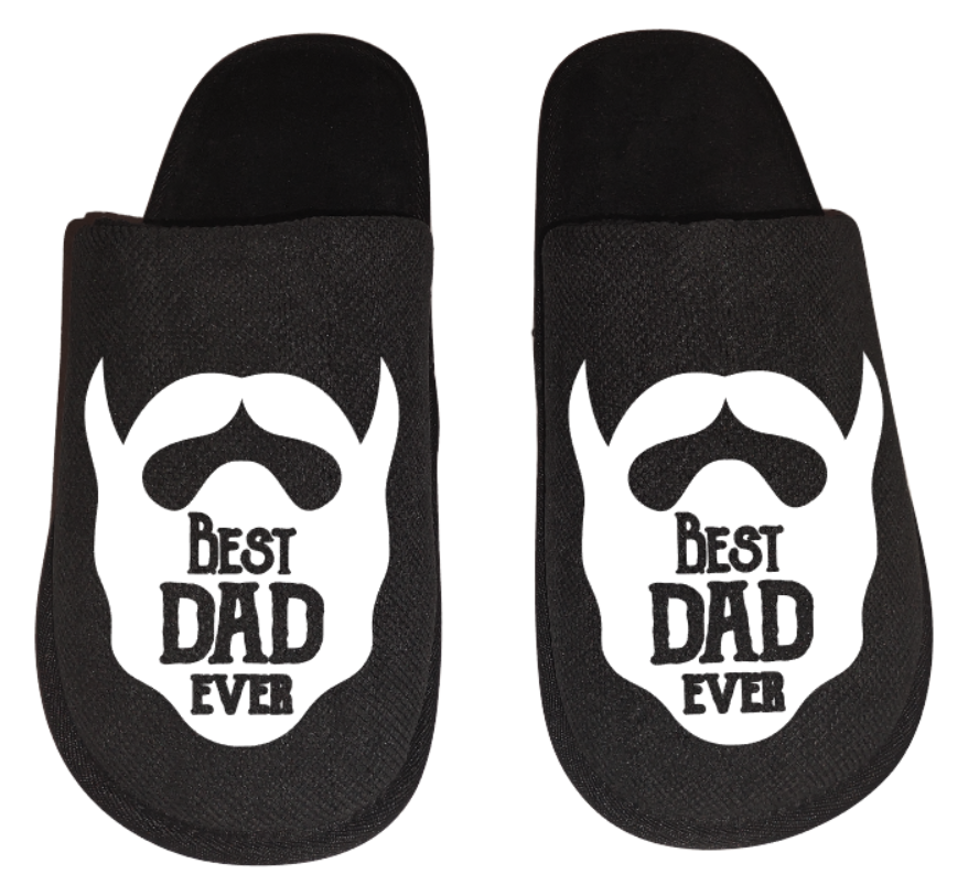 Best dad ever Beard Men's Slippers / House Shoes slides dad fathers day gift