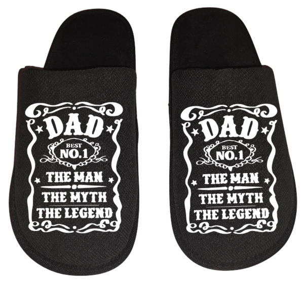 Dad the man the myth the legend Men's Slippers / House Shoes slides dad fathers day gift