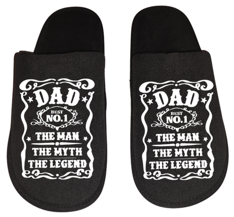 Dad the man the myth the legend Men's Slippers / House Shoes slides dad fathers day gift