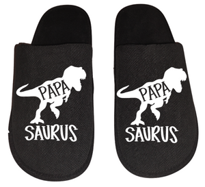 Papa saurus T rex Men's Slippers / House Shoes slides dad fathers day gift