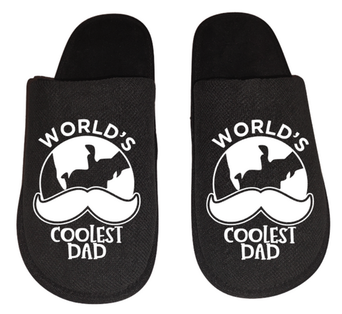 World's coolest dad Men's Slippers / House Shoes slides dad fathers day gift