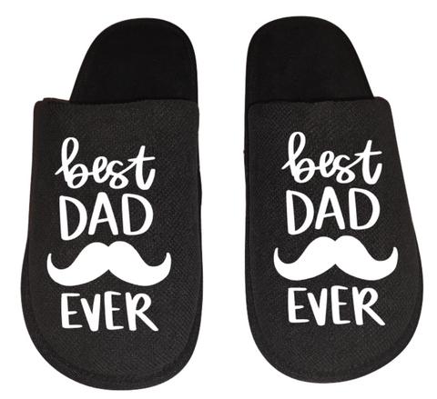 Best dad ever Men's Slippers / House Shoes slides dad fathers day gift