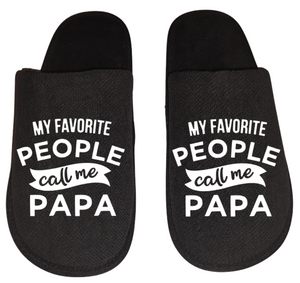 My favorite people call me papa Men's Slippers / House Shoes slides dad fathers day gift