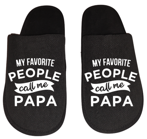 My favorite people call me papa Men's Slippers / House Shoes slides dad fathers day gift