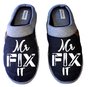 Mr fix it DF by DEARFOAMS Men's Slippers / House Shoes slides dad father's day gift