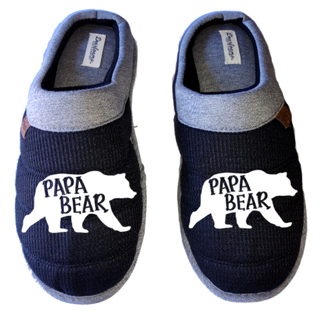 Papa bear DF by DEARFOAMS Men's Slippers / House Shoes slides dad father's day gift