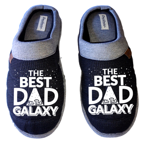 Best dad in the galaxy DF by DEARFOAMS Men's Slippers / House Shoes slides dad father's day gift