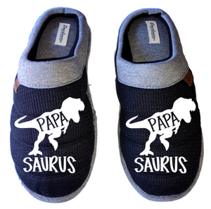 Papa saurus T rex DF by DEARFOAMS Men's Slippers / House Shoes slides dad father's day gift