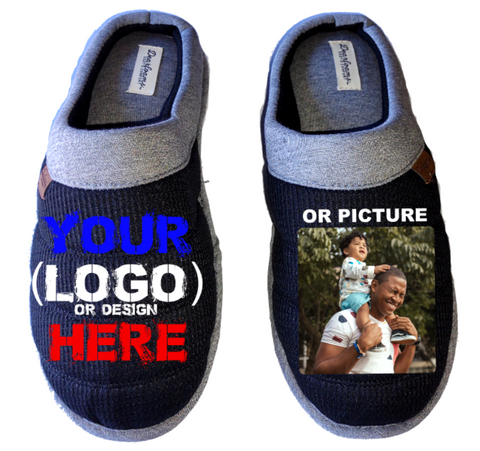 Personalized Men's DF by DEARFOAMS Slippers House Shoes slides dad husband father son Customized gift