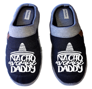 Nacho average dad DF by DEARFOAMS Men's Slippers / House Shoes slides dad father's day gift