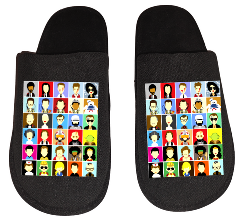 30 famous movie stars parody funny Men's Slippers / House Shoes slides gift