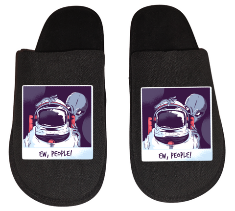 Introvert Alien Astronaut ew people photo Men's Slippers / House Shoes slides gift