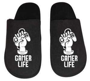 Gamer life video game Gamer Gaming Men's Slippers / House Shoes slides dad husband father son gift