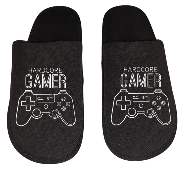 hardcore gamer video game Gamer Gaming Men's Slippers / House Shoes slides dad husband father son gift