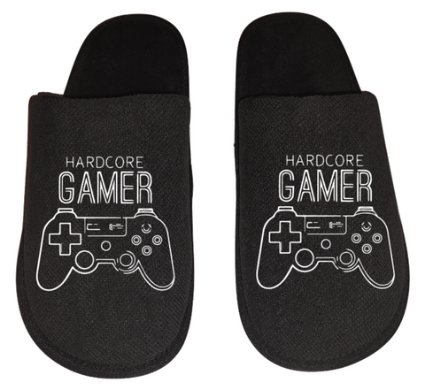 hardcore gamer video game Gamer Gaming Men's Slippers / House Shoes slides dad husband father son gift