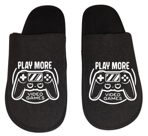 love to play video game Gamer Gaming Men's Slippers / House Shoes slides dad husband father son gift