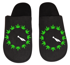 Four twenty 420 o'clock Medical Marijuana mmj medicinal weed 4:20 mary Jane Men's Slippers / House Shoes slides weed head dope dad husband gift