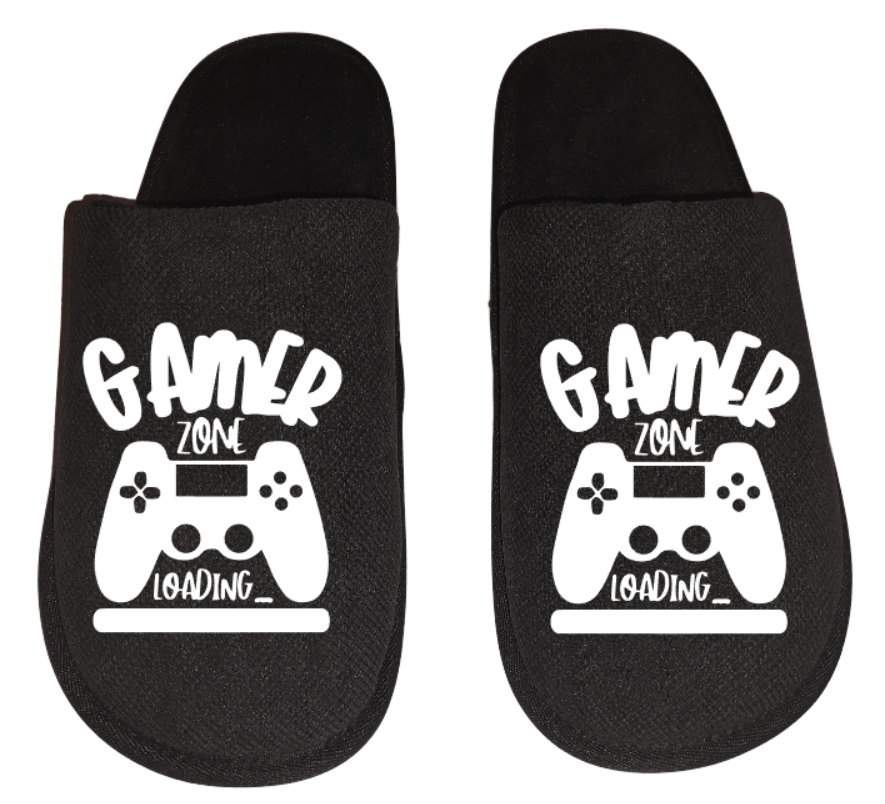 gamer zone loading video game Gamer Gaming Men's Slippers / House Shoes slides dad husband father son gift