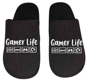 Gamer life video game Gamer Gaming Men's Slippers / House Shoes slides dad husband father son gift