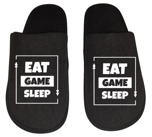 eat game sleep repeat video game Gamer Gaming Men's Slippers / House Shoes slides dad husband father son gift