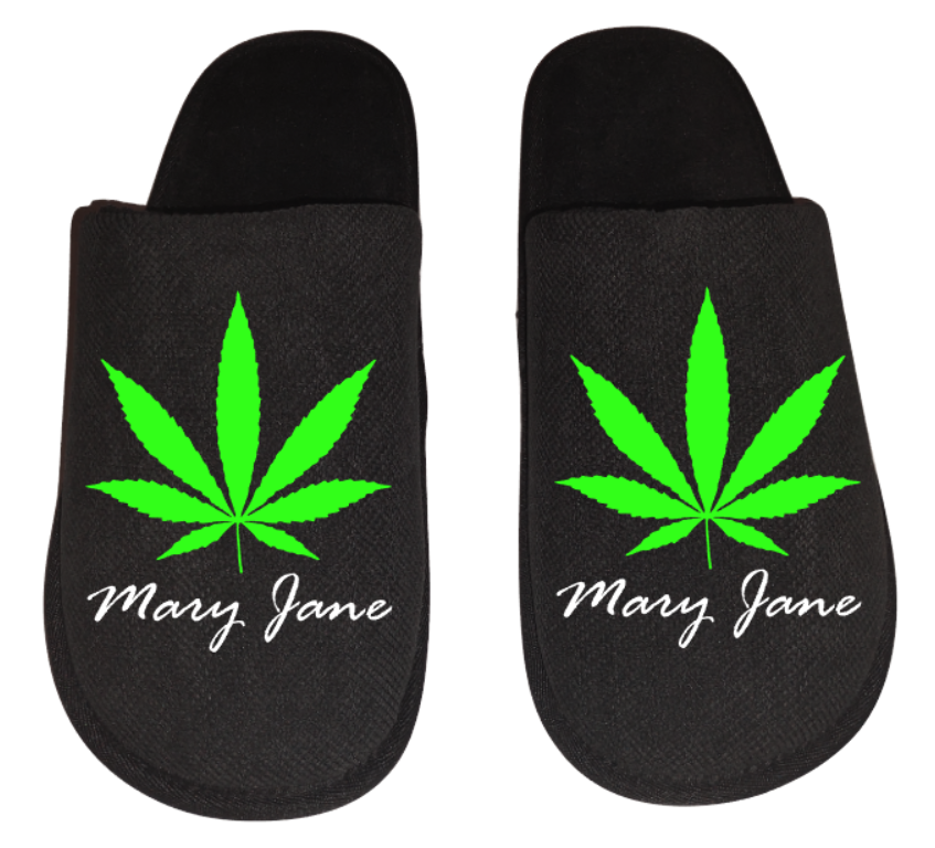 Mary Jane MMJ 4:20 weed marijuana Slippers Men's House Shoe