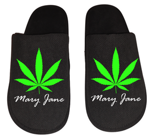 Mary Jane MMJ 4:20 weed marijuana Slippers Men's House Shoe