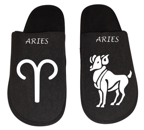 Aries Zodiac sign Astrology horoscope Men's Slippers / House Shoes slides dad husband father gift