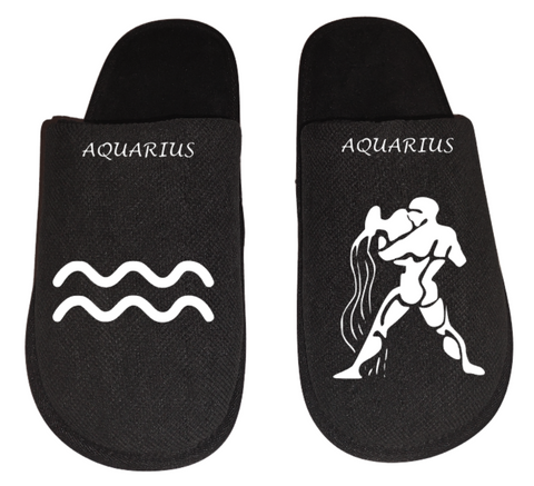 Aquarius Zodiac sign Astrology horoscope Men's Slippers / House Shoes slides dad husband father gift