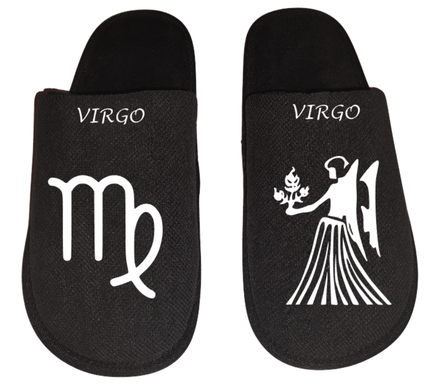 Virgo Zodiac sign Astrology horoscope Men's Slippers / House Shoes slides dad husband father gift