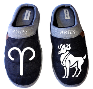 Aries Zodiac sign Astrology horoscope DF by DEARFOAMS Men's Slippers / House Shoes slides dad father husband gift