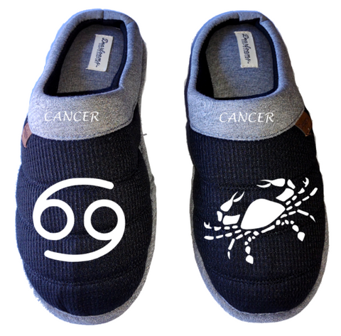 Cancer Zodiac sign Astrology horoscope DF by DEARFOAMS Men's Slippers / House Shoes slides dad father husband gift