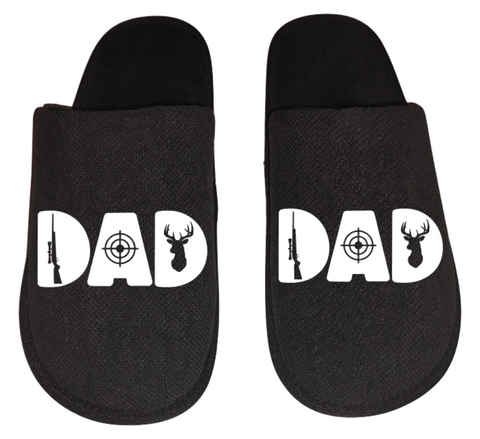 Dad rifle target Deer head Men's hunting Slippers House Shoes slides father dad husband gift