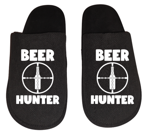 Beer Hunter funny Men's hunting Slippers House Shoes slides father dad husband gift