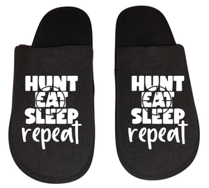 Hunt eat sleep repeat Men's hunting Slippers House Shoes slides father dad husband gift