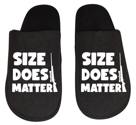 Size does matter funny Men's hunting Slippers House Shoes slides father dad husband gift