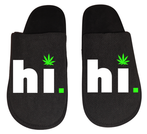 Hi high Medical Marijuana mmj medicinal weed 4:20 mary Jane Men's Slippers / House Shoes slides weed head dope dad husband gift