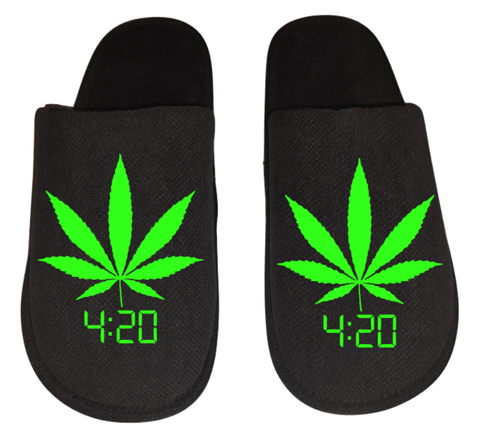 MMJ 4:20 weed marijuana Slippers Men's House Shoe