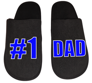 Number One #1 DAD Men's Slippers / House Shoes slides gift