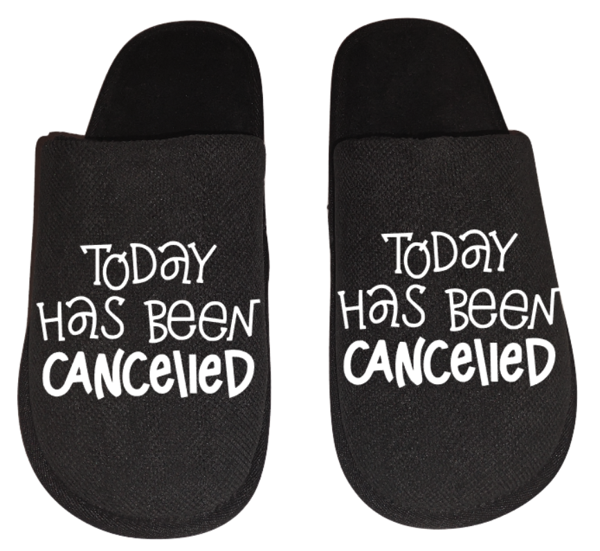 Today has been cancelled Funny Men's Slippers / House Shoes slides dad father husband gift