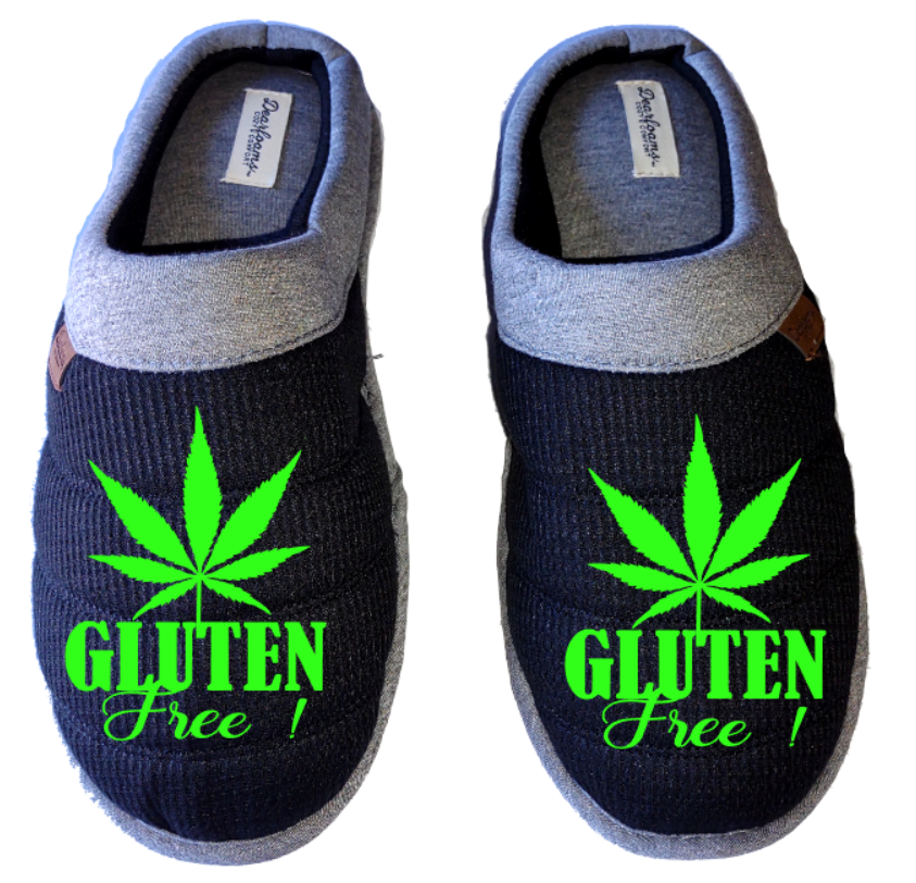 Gluten free Marijuana mmj medicinal weed 4:20 mary Jane DF by DEARFOAMS Men's Slippers / House Shoes slides head dope dad husband gift