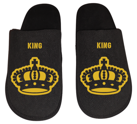 King Crown Alpha Male Men's Slippers / House Shoes slides gift