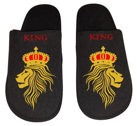 Lion King Crown Alpha Male 1 Men's Slippers / House Shoes slides gift