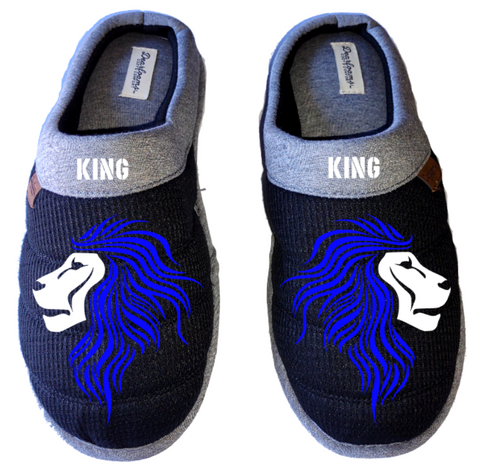 Lion King Crown 1 Alpha Male DF by DEARFOAMS Men's Slippers / House Shoes slides gift