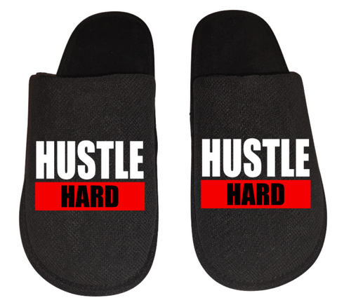 Hustle Hard Hustler Men's Slippers / House Shoes slides gift