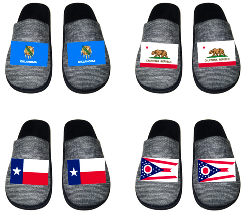 USA State flag Men's Slippers / House Shoes slides gift flags ALL 50 states