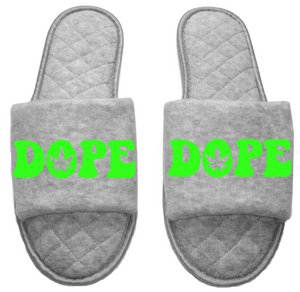 Dope Medical Marijuana mmj medicinal weed 4:20 mary Jane Women's open toe Slippers House Shoes slides mom sister daughter custom gift