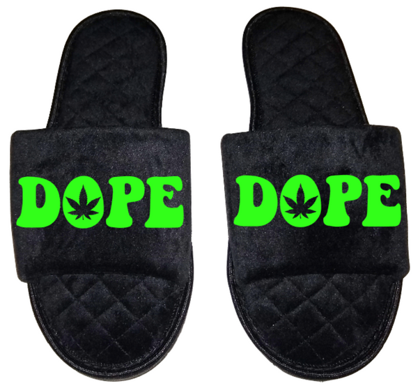 Dope Medical Marijuana mmj medicinal weed 4:20 mary Jane Women's open toe Slippers House Shoes slides mom sister daughter custom gift